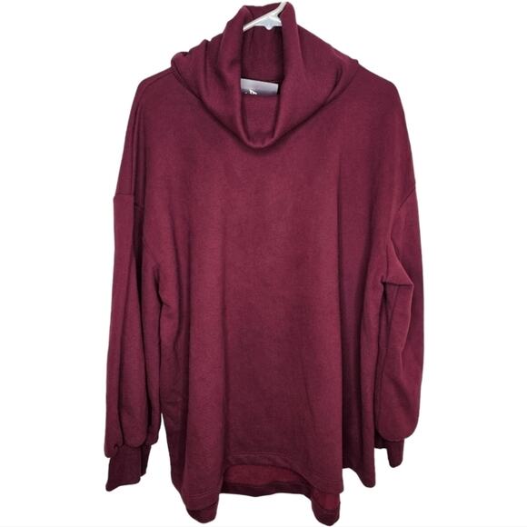 Ava and Viv Crowl Neck Long Sleeve Fleece Lined Sweatshirt NEW 1X, 16W/18W - Picture 1 of 9